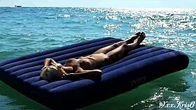 i can’t stop watching this blonde bitch nude on beach