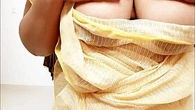 Chubby Asian Aunty Shows Her Boobs!