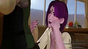 Raven Faces Classroom Hentai After Class