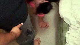 Watch my gf sucking in pink lingerie?