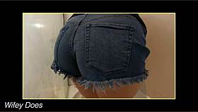 watch wifey do cleaning with down shirt flashing big tits