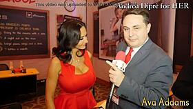 ava addams seductively plays with her boobs for andrea dipre
