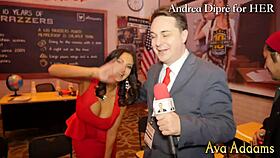 ava addams seductively plays with her boobs for andrea dipre