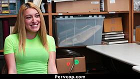 shoplifter babe, you’re so compliant with lp officer on duty, huh?