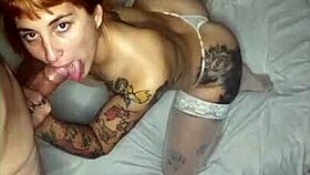 chica angelical sucking my cock while twerking, then i cum in her ass