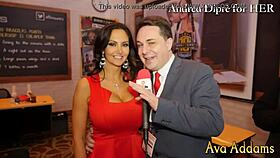 ava addams seductively plays with her boobs for andrea dipre