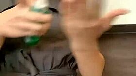 Young russian redhead dances seductively before camera