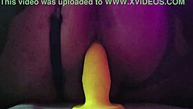 I'm riding my porcelain horse with a huge dildo