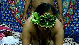 big ass bengali bhabhi getting doggystyle fucked in sari by her indian bf 😍