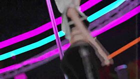 Vrchat user performs pole dancing moves