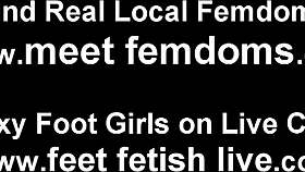 Intense foot fetish session