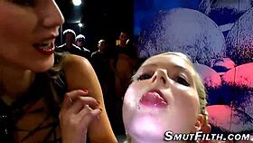 German fetish group scene with cumshots