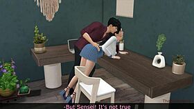 japanese teacher seduces student and fucks her on desk