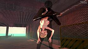 3d hentai with big ass and tits sex in riding action