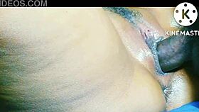 slow motion penetration with riding and creampie action