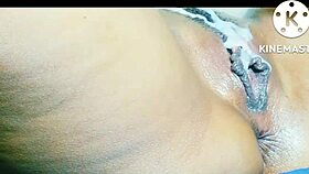 slow motion penetration with riding and creampie action