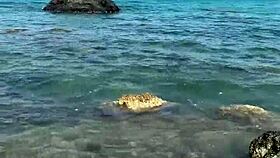 Anna Polina nurkuje w międzyrasowy publiczny seks na hiszpańskiej plaży - MySexMobile