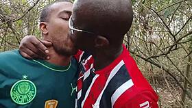 wow, those fat guys fucking anal bareback in the woods so hot! 😈