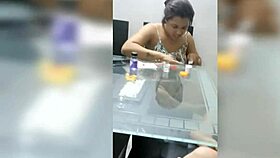 I bought a kit to do her nails for my stepsister and she is very happy but i told her to pay me for it by making me a porn video sucking my dick and the bitch complied