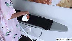 Hot Stepmom On Her Knees Sucking Big Tits In Doggystyle And Missionary With Blue Eyes?