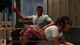 Jack and Emma get spanked in paradise