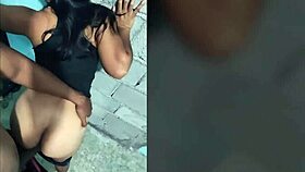 These passionate amateur couple has intense wall sex