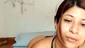 hot latina teases with lingerie, showing off her fucking ass