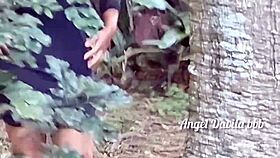 I was just showin’ off in the park, but got so horny I gave it up right there till I got cum in my mouth!