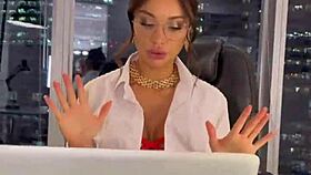 Lady boss Monika Fox, wanna join my naughty office fun after hours with me?