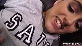 skinny teen nerd gets fucked hard and sucks stepbro's banana 😈🍌