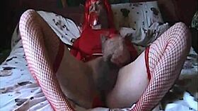 bisexual sissy sucks dildo and shoots cumshot in humiliation