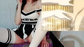 in this hentai episode, the painting teacher fucks his student's beautiful wife in lingerie and panties