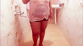 iranian milf bathing in the shower, sexy and alluring