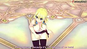 Lucy Heartfilia deepthroats in Fairy Tail: full version on sheer fantasyking3. Can she handle it?