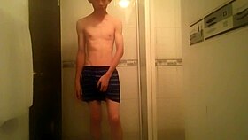 The narrative of a man ejaculating in the toilet