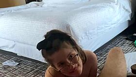 Huge Tit Brunette Drains Huge Cock Completely