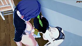 i cant believe i played with that geisha's girl dick so much, it was huge and i creampied her tits.