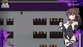 Corporate Succubus Fingering and Masturbating in Anime Game