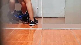 hidden cam captures cute argentinian secretary in miniskirt at uba