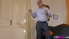 British Teen 18+ Jerks Cum In Stockings Bent Over Doggystyle Old Young European