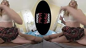 i'm doin' homework with blonde, but we end up fuckin' her ass