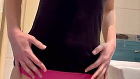 Petite teen orgasms from dildo!