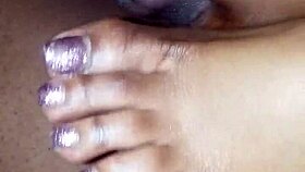 Toes Wrapping Around A Hard Cock For Footjob