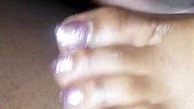 Toes Wrapping Around A Hard Cock For Footjob