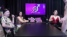 Does Evelyn Zain's Blowjob Leave Him Wet In Sheer Red?