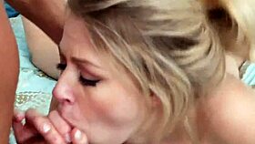 teen got munched hard by stepdad in the snowy backyard.