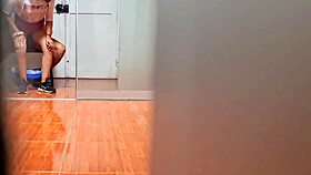 hidden cam captures cute argentinian secretary in miniskirt at uba