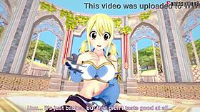 Lucy Heartfilia deepthroats in Fairy Tail: full version on sheer fantasyking3. Can she handle it?