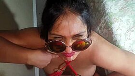 See This Cute Latina Give Blowjob And Swallow Cum