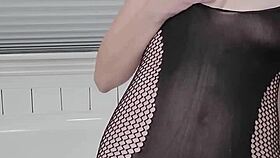 Latina alt girl cums on dildo ride.